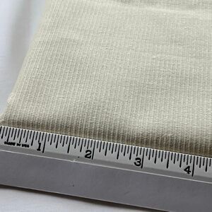 Vintage Ivory Cotton Ribbed Woven Home Decorating Fabric 39" x 56"